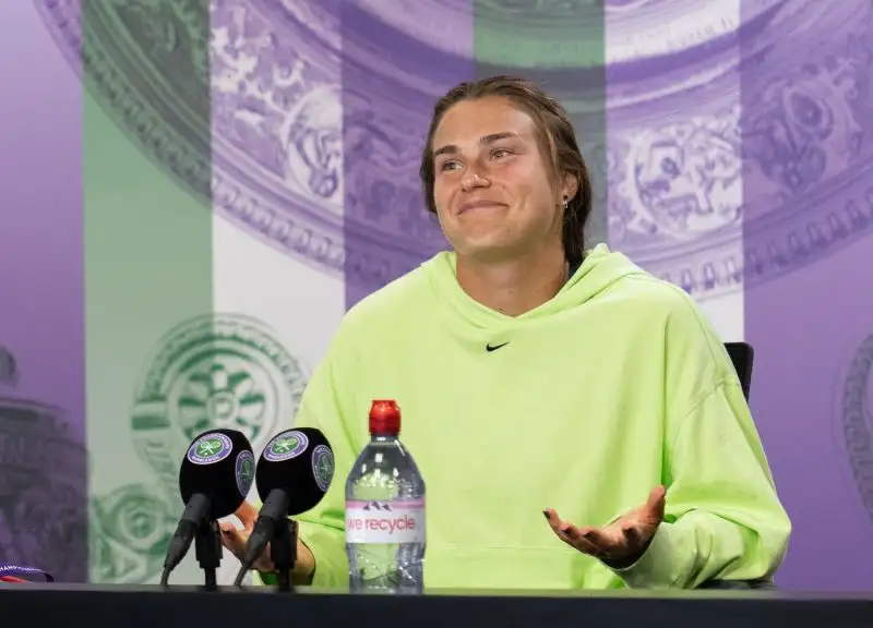 La bielorussa Sabalenka in conferenza stampa