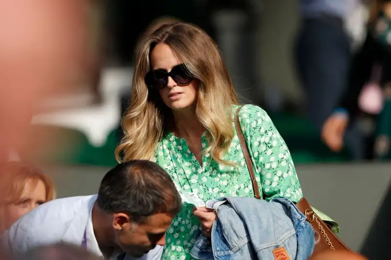 Kim Sears, moglie di Andy Murray, in attesa del match del marito