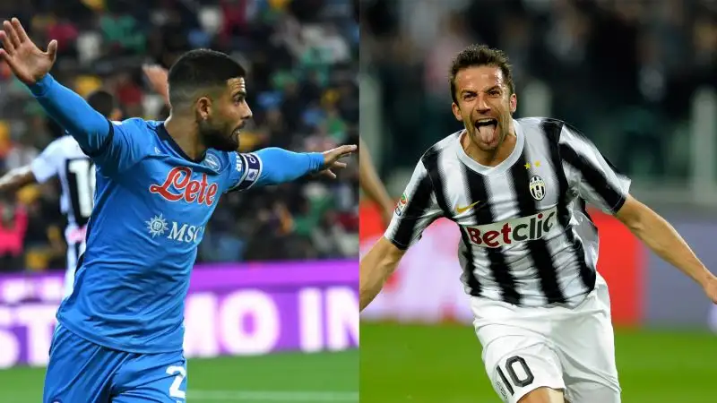 Un bianconero per Lorenzo Insigne: l'idolo dell’attaccante del Napoli è Alessandro Del Piero, come raccontato da lui stesso sul canale DugOut del Napoli