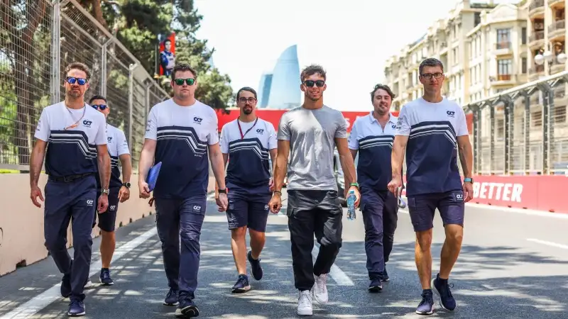 Il francese dell'AlphaTauri Pierre Gasly ha percorso il tracciato con il suo team