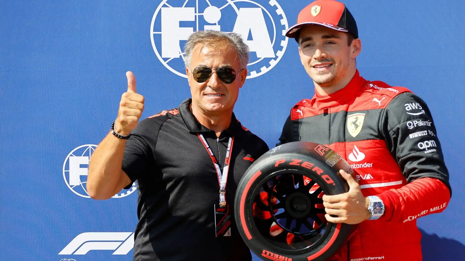 Leclerc ha ricevuto anche i complimenti di Jean Alesi