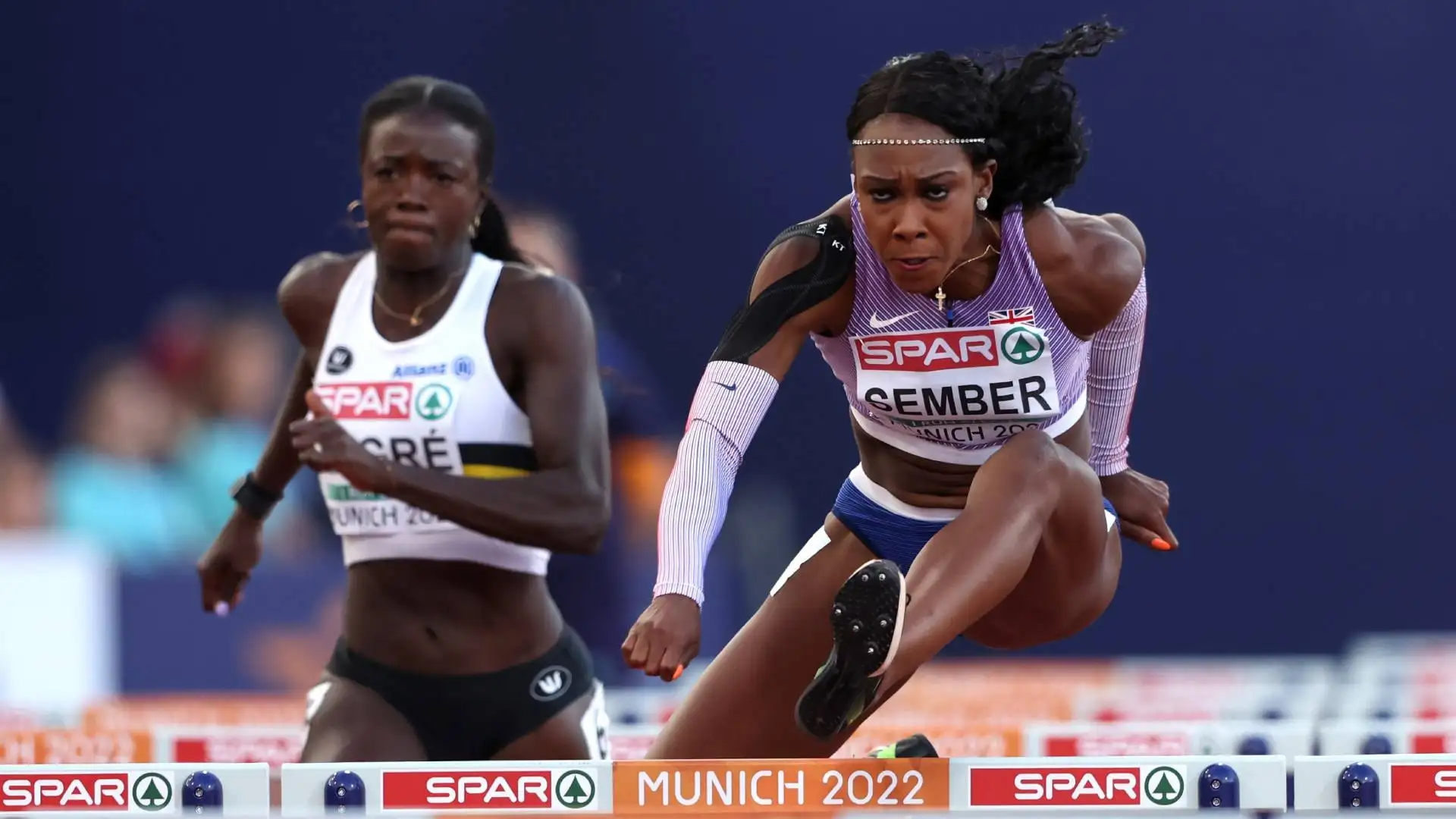 Cindy ha corso la finale dei 100m ostacoli agli Europei di Monaco