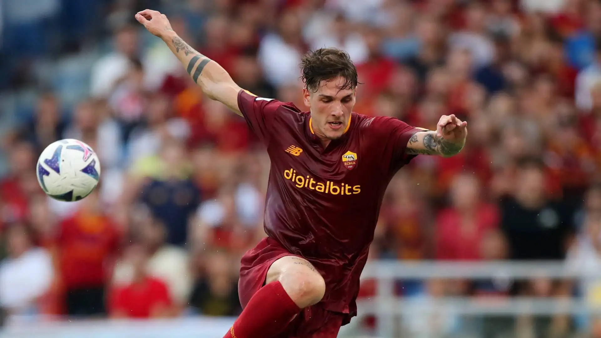 Zaniolo è stato portato via dal campo su un golf-cart a disposizione dello staff medico a bordocampo.
