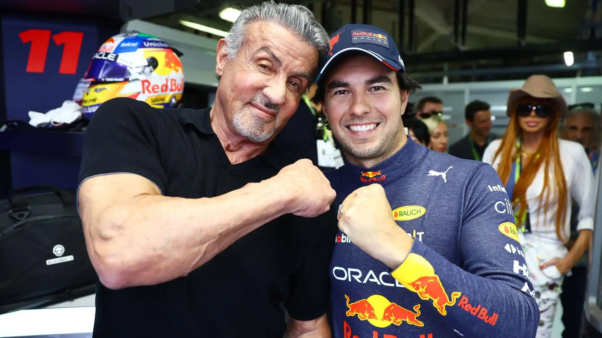 Anche Perez ha posato con il volto di 'Rocky'