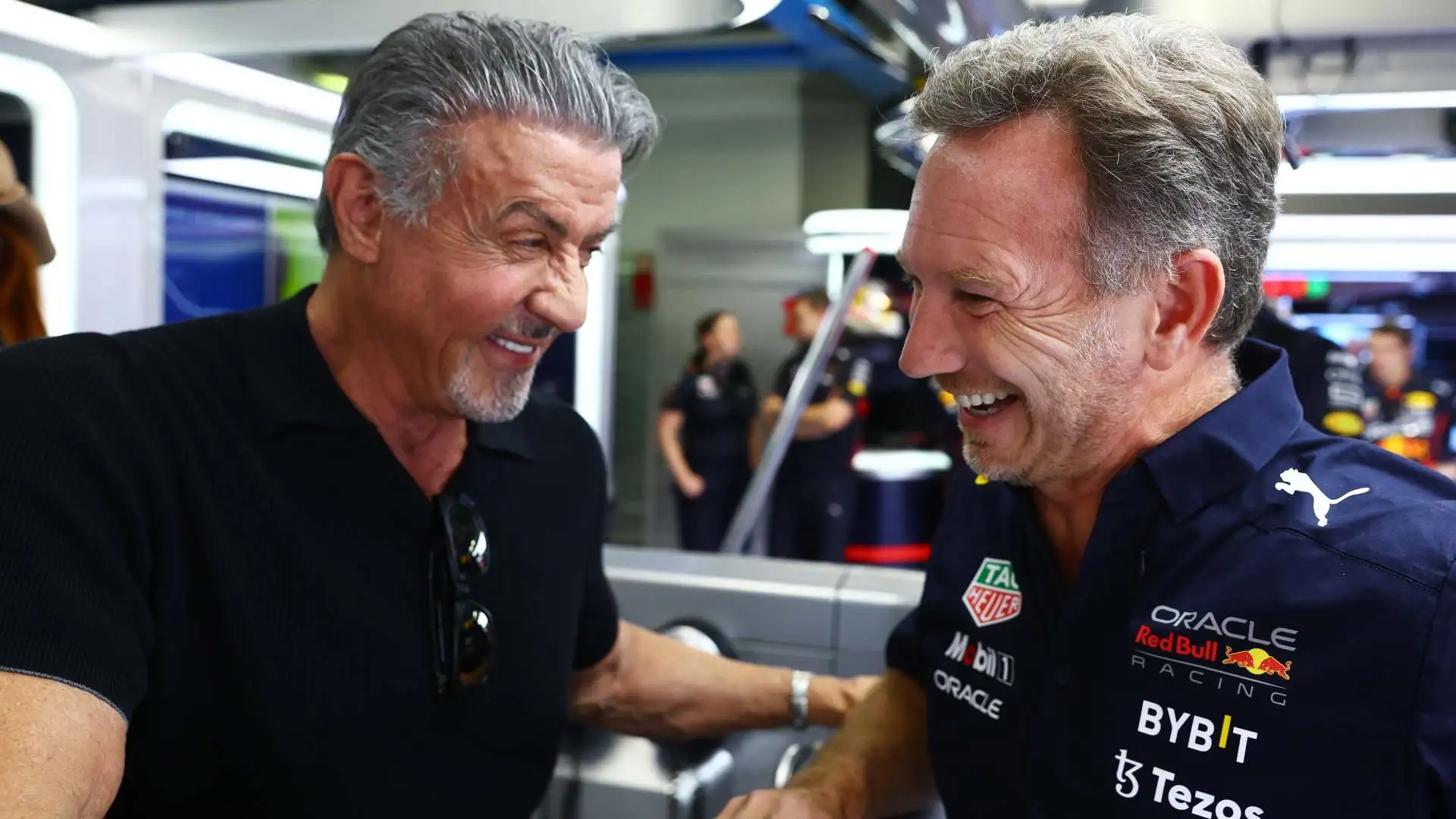 Stallone ha scambiato qualche battuta anche con Christian Horner