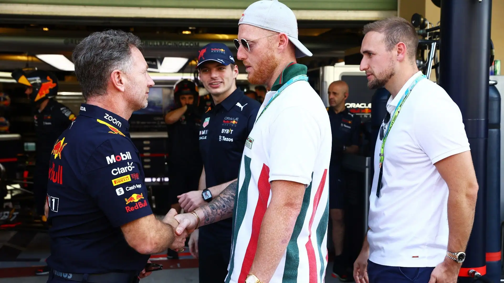Con Horner si è intrattenuto anche Ben Stokes, giocatore di cricket