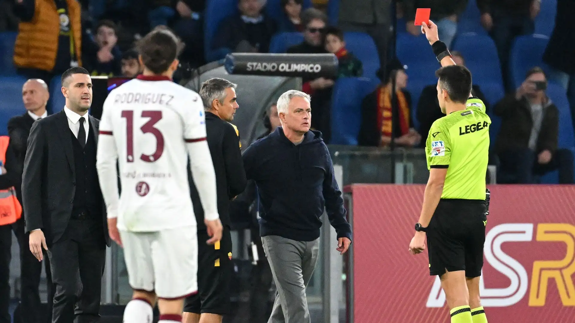 Il tecnico della Roma è parso molto nervoso per tutta la partita