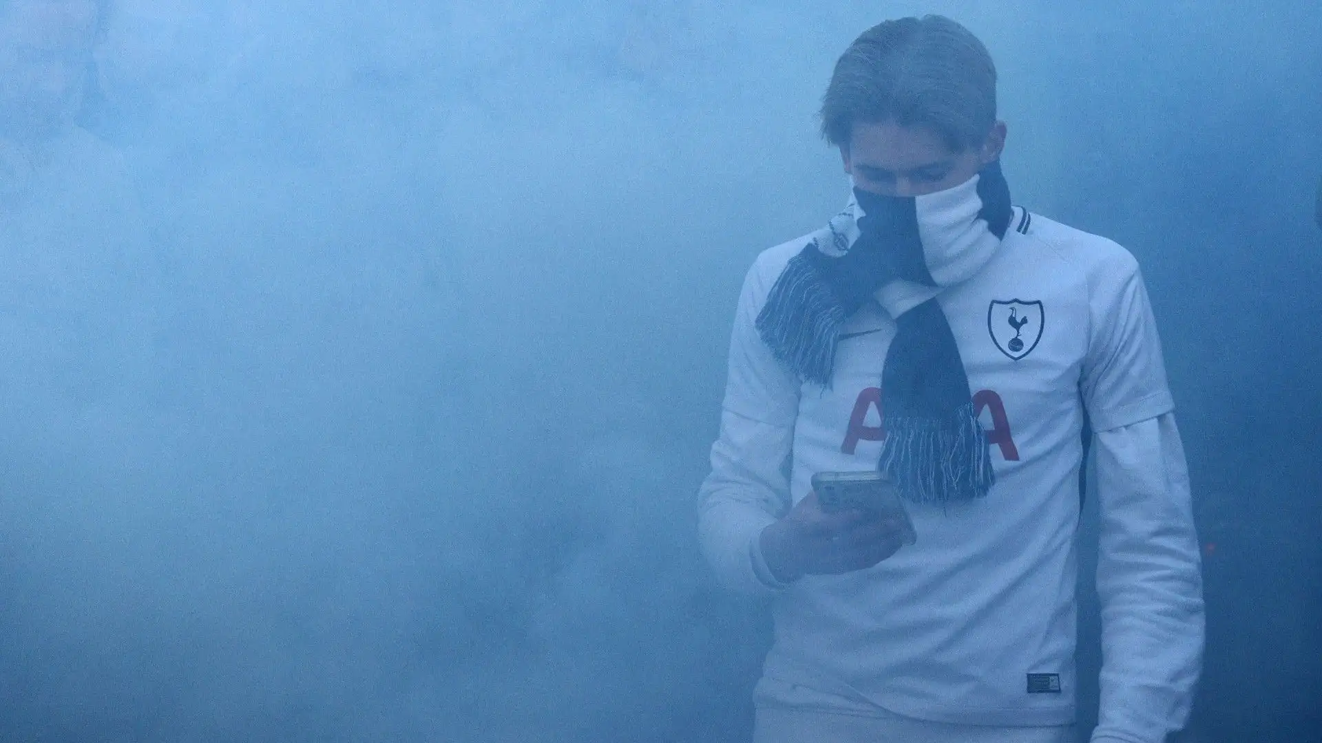 Un tifoso del Tottenham