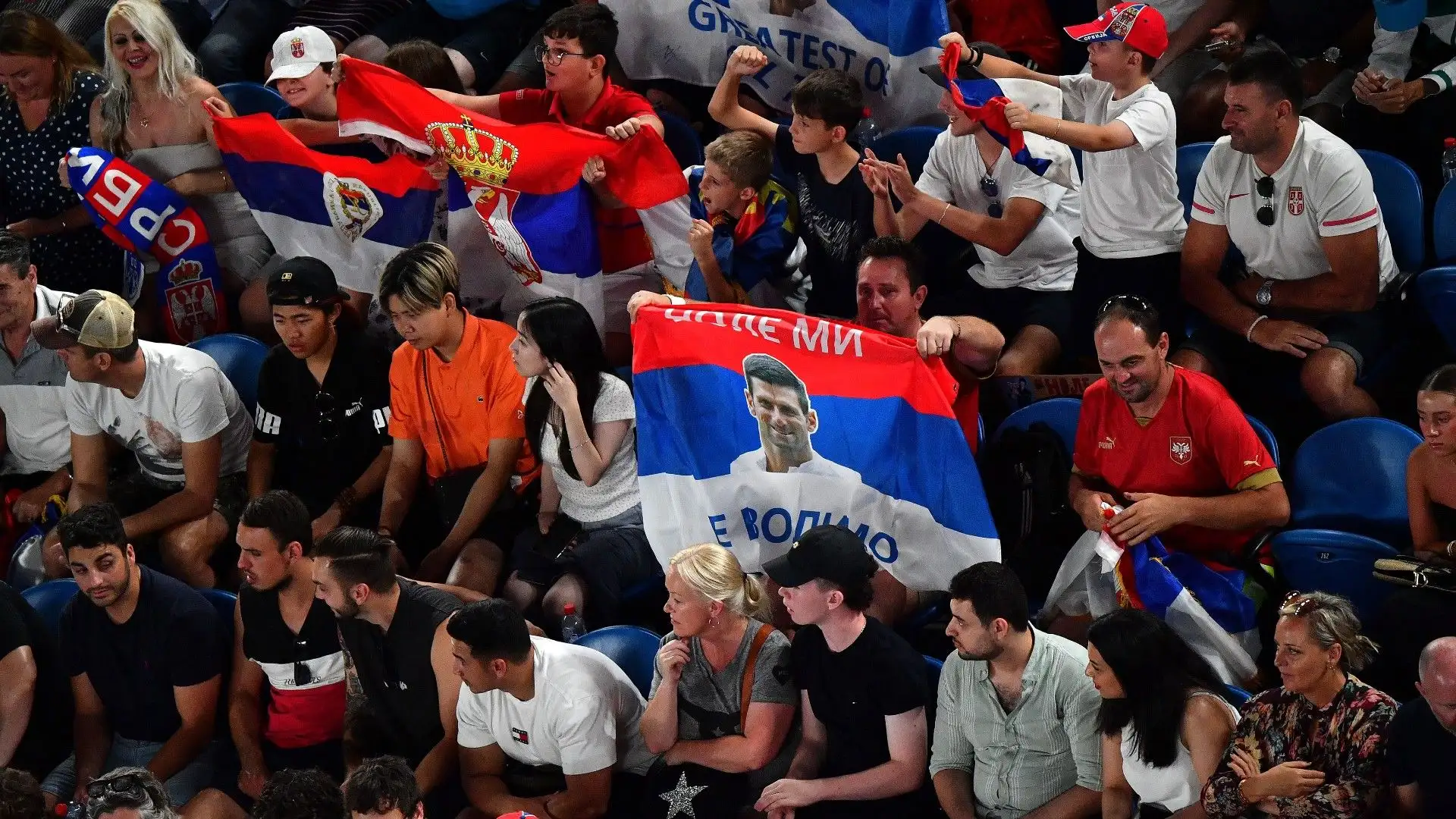 Tantissimi i tifosi di Djokovic presenti in Australia