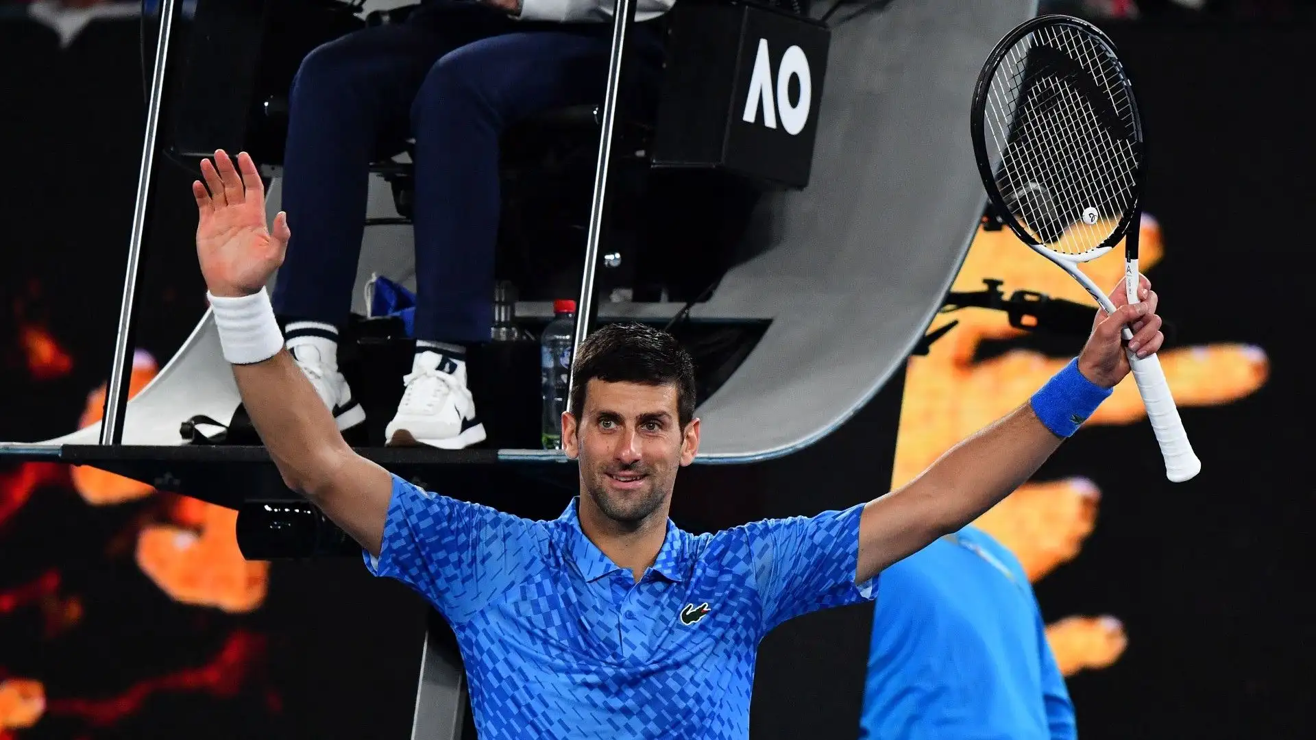 Ecco Djokovic mentre esulta