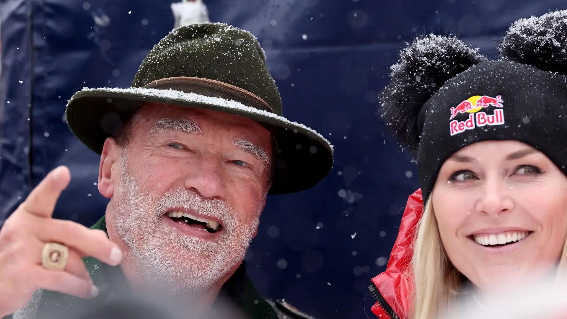 Un'altra immagine di Lindsey Vonn e Arnold Schwarzenegger