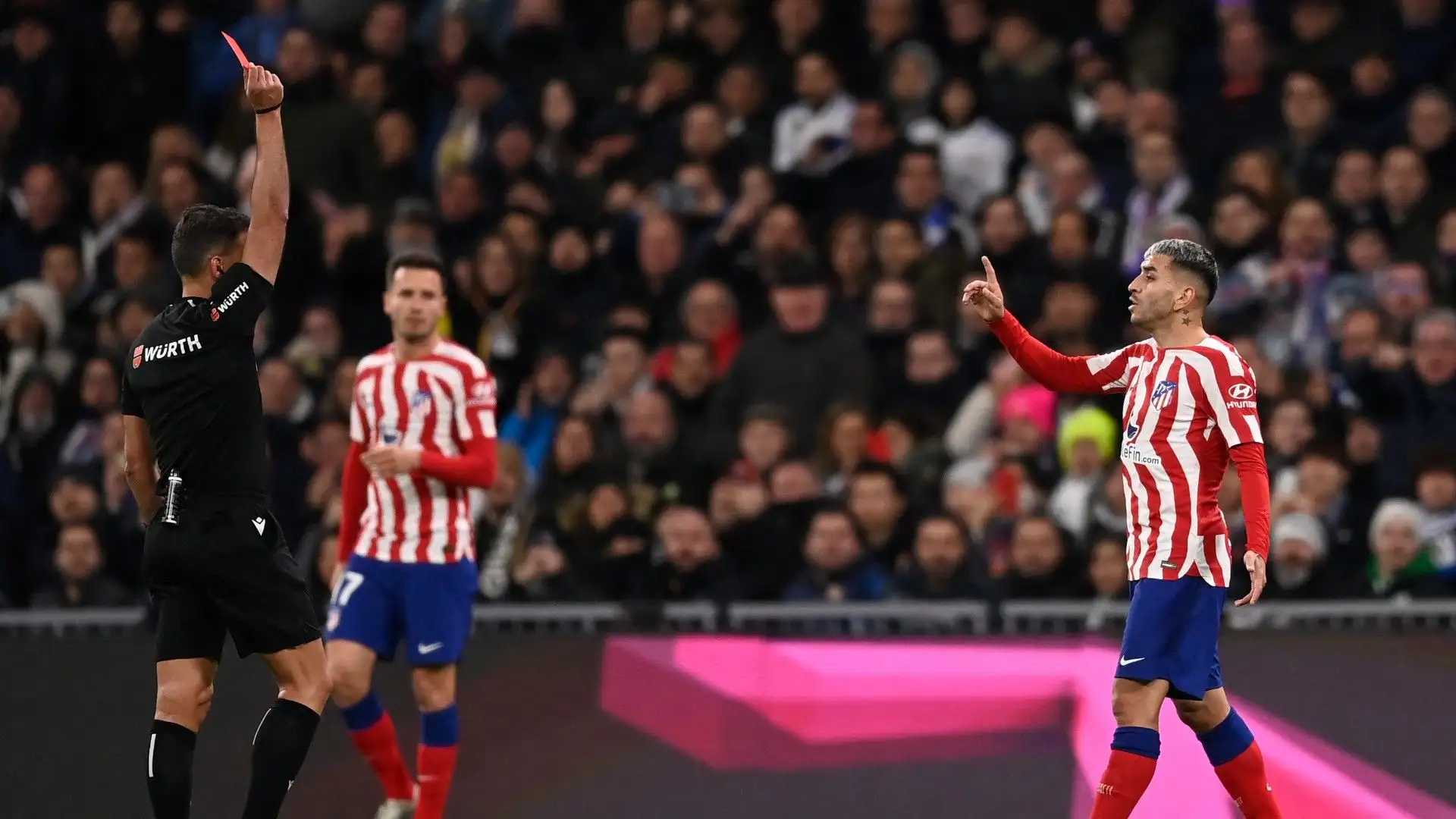 Correa è stato espulso per fallo su Rudiger