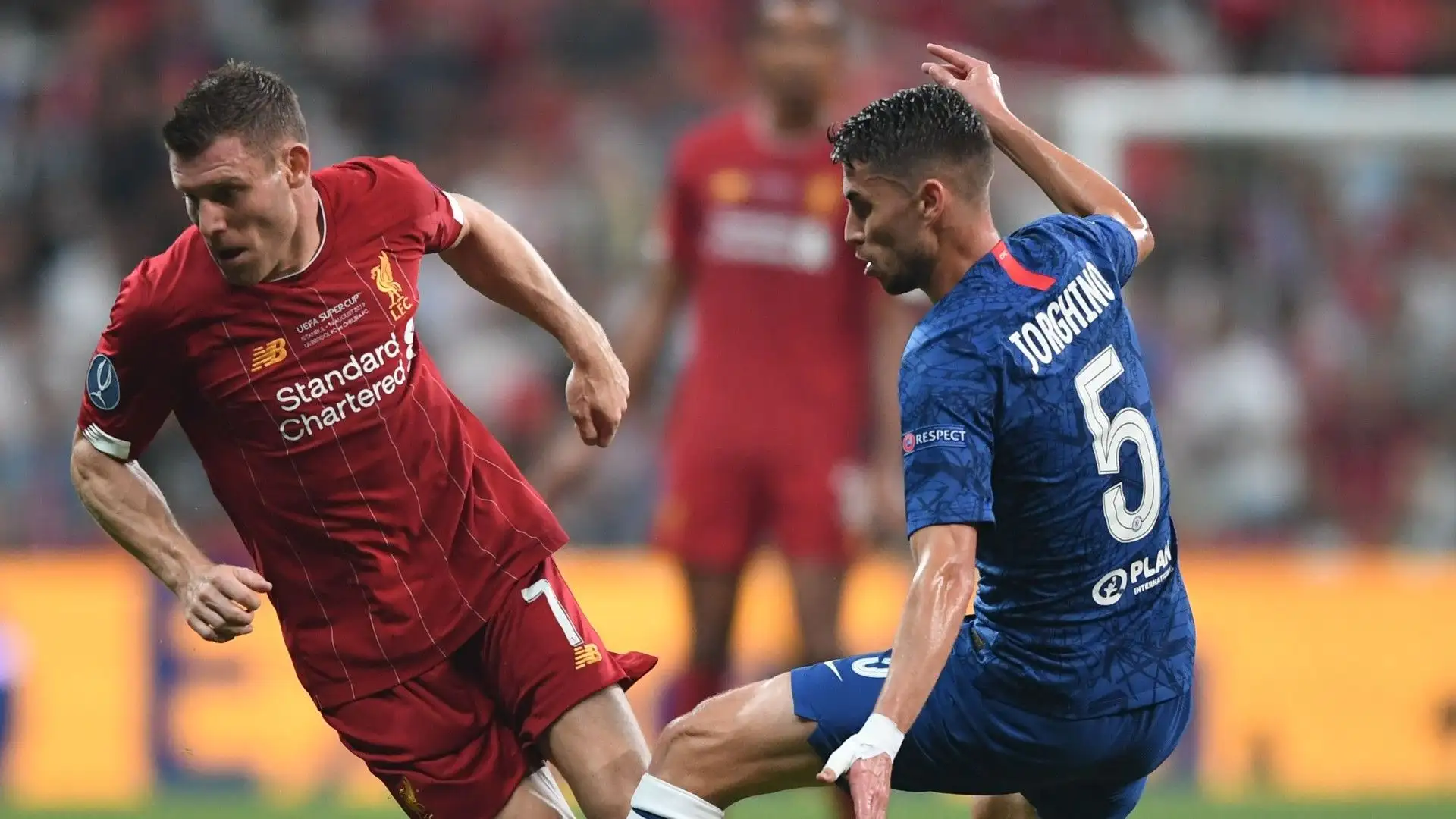 Supercoppa Europea 2019, Jorginho aveva la maglia con la h al posto sbagliato