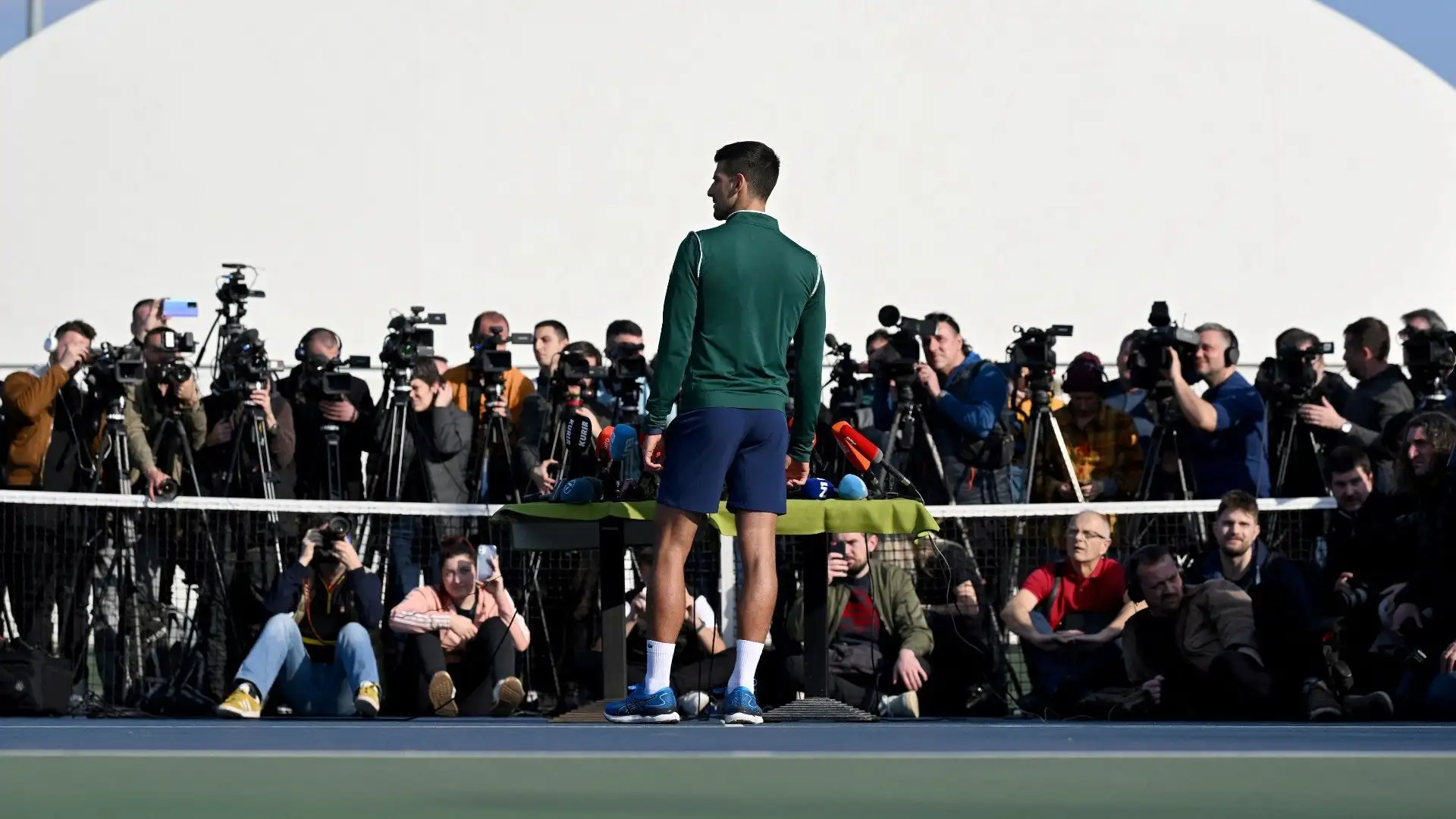 Djokovic si è allenato nella sua Belgrado