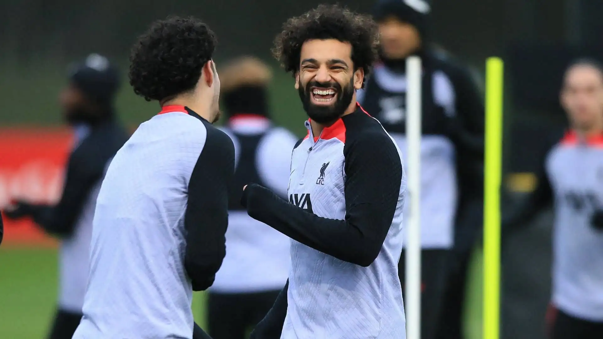 Non sono mancati i sorrisi durante la seduta di allenamento