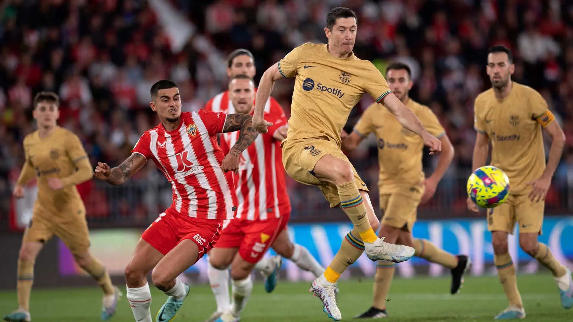 Non è stata una grande serata per Lewandowski