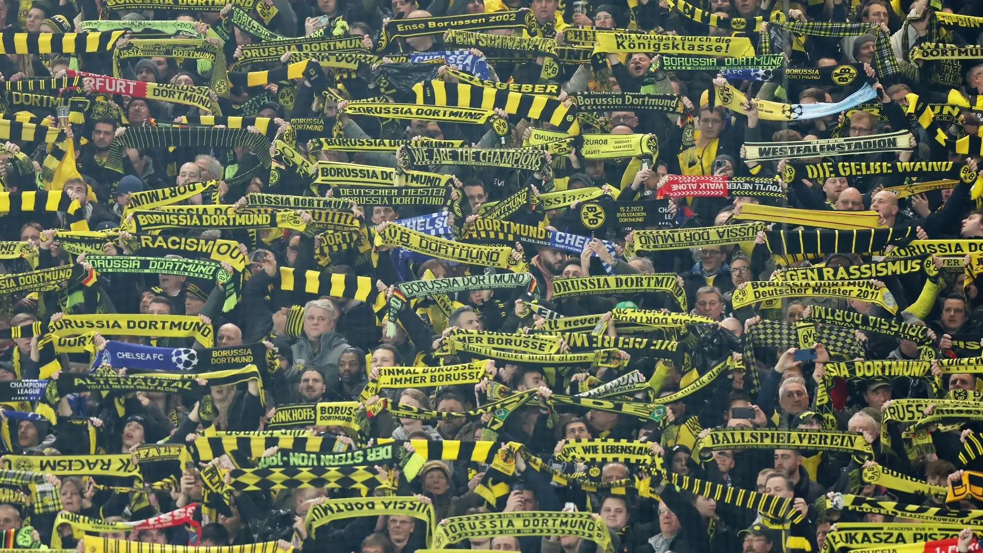 Per tutta la partita i tifosi hanno incitato i loro campioni