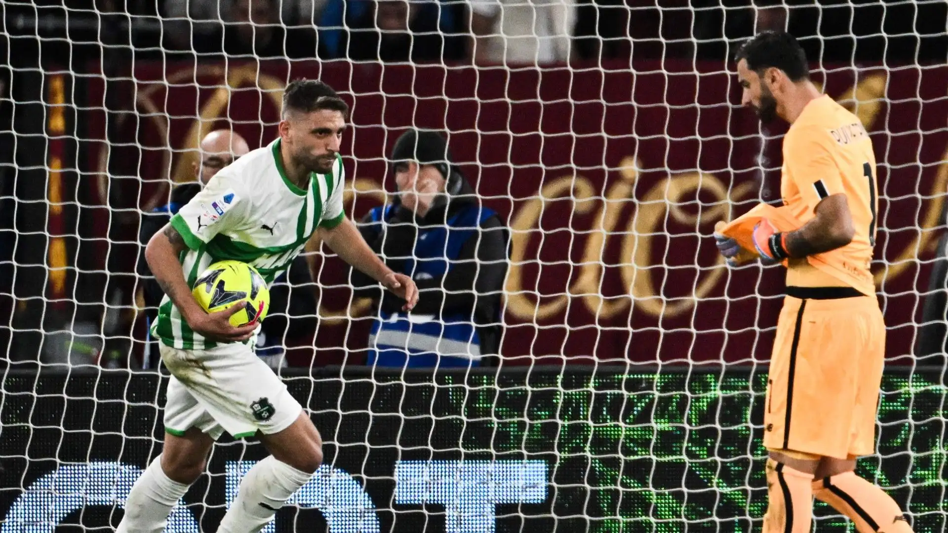 Berardi ha segnato nei minuti di recupero del primo tempo