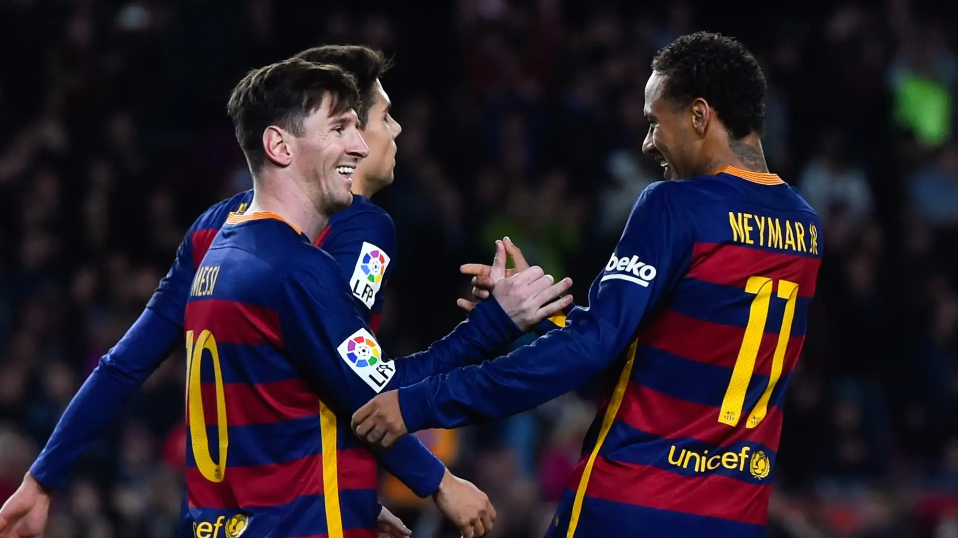 2014-2015: Messi (Barcellona), Neymar (Barcellona), Ronaldo (Real Madrid) 10 gol