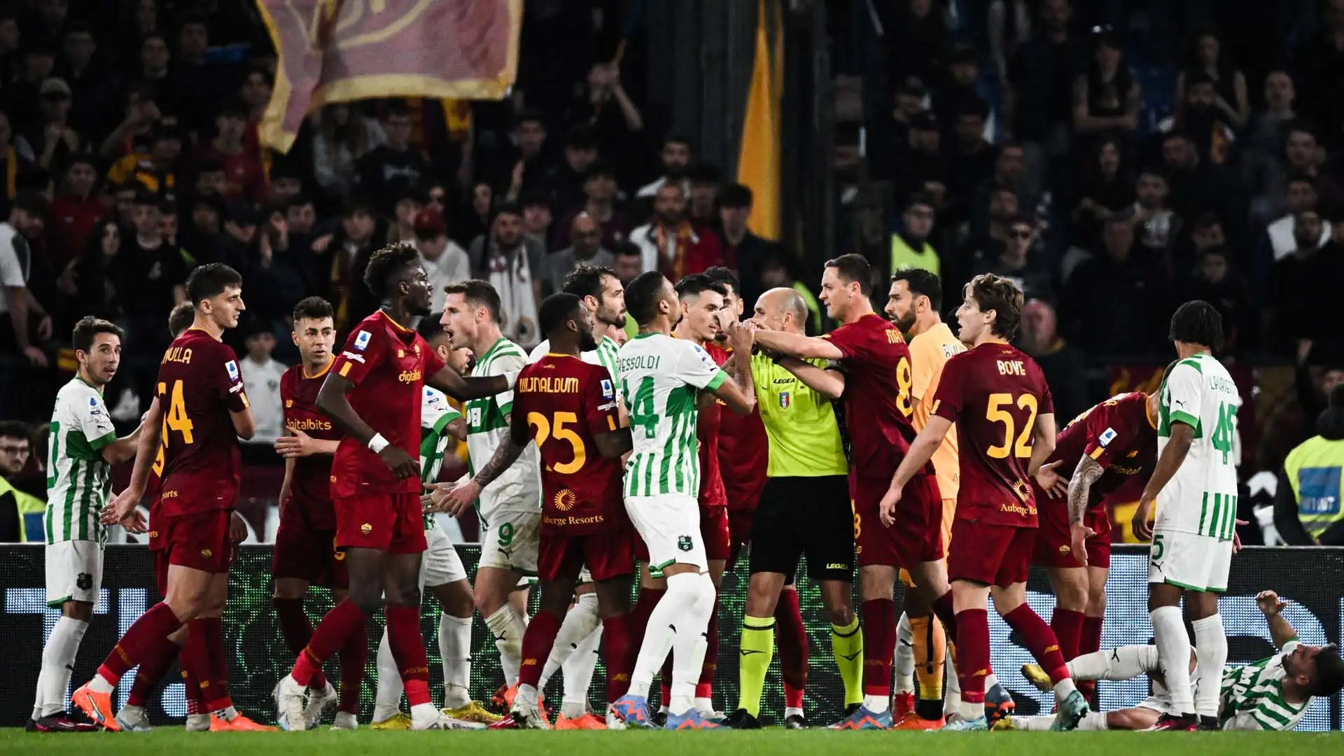 Non è mancata la tensione tra i giocatori in campo