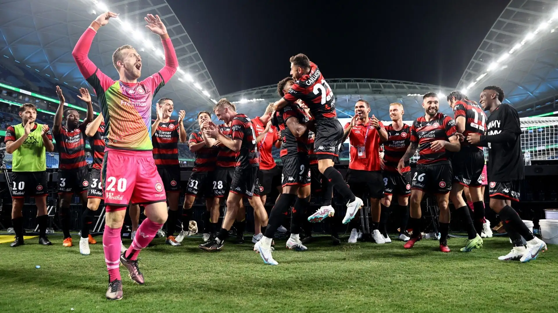 Alla fine del match è iniziata la festa