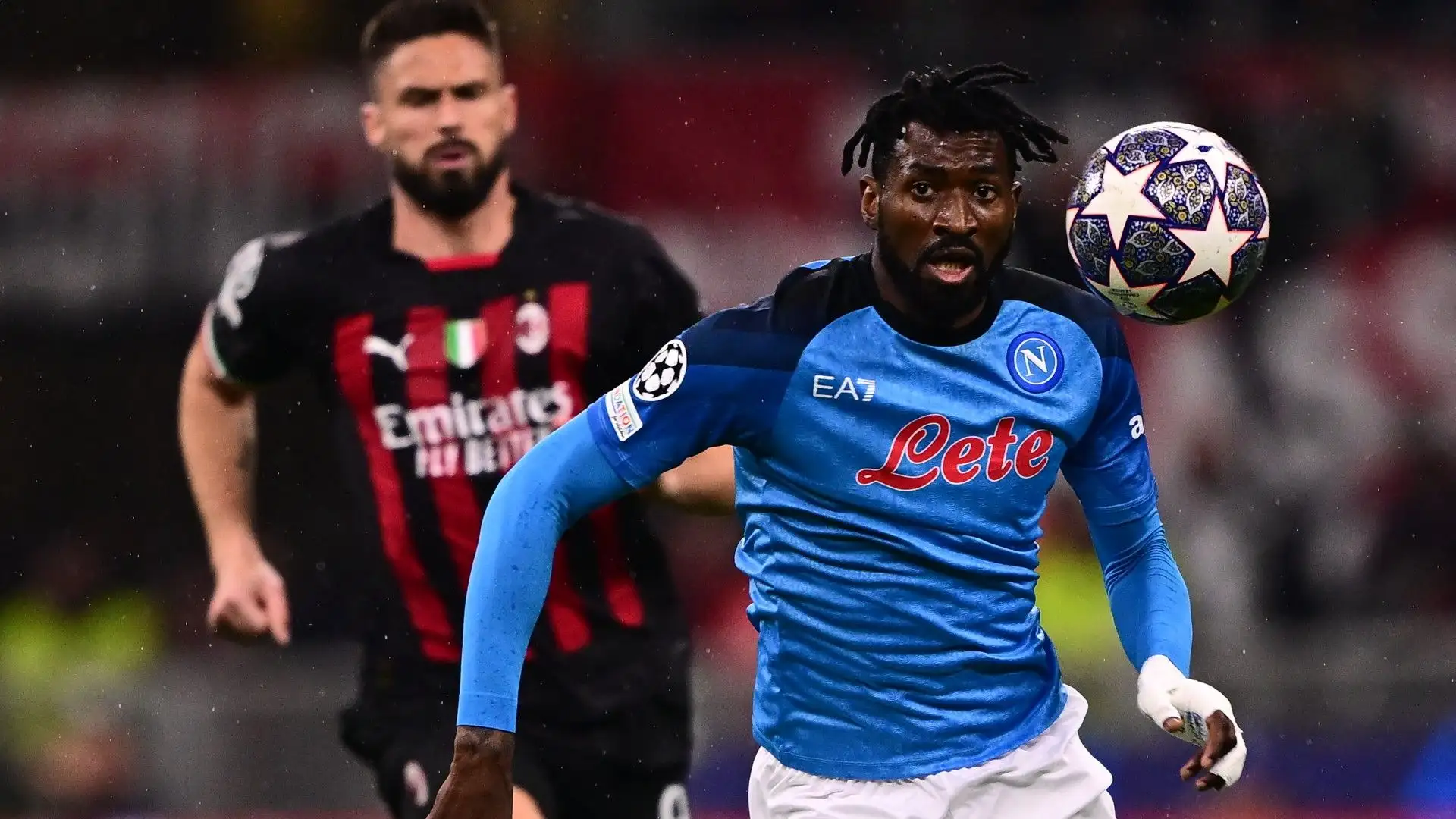 Nella sfida di Champions League contro il Milan, Anguissa ha cercato più volte il gol con alcuni tiri da fuori area