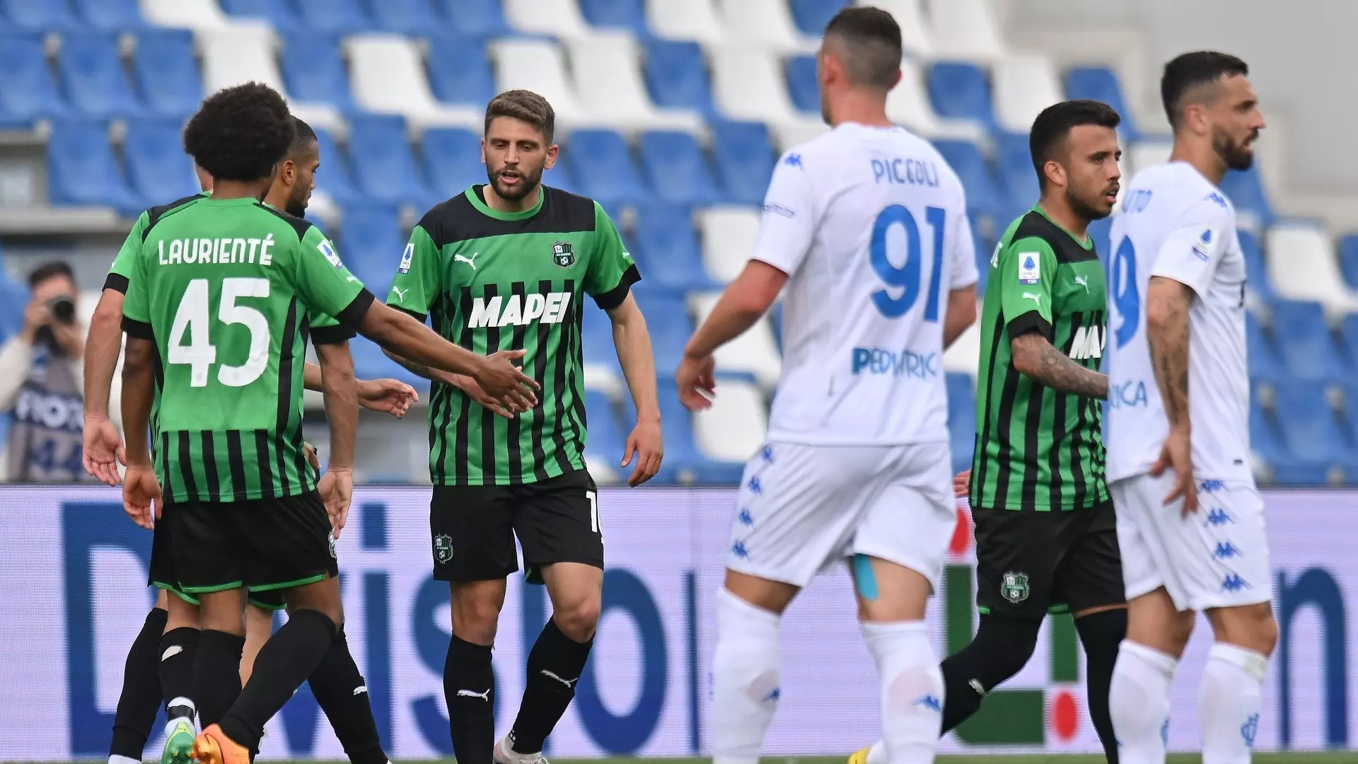 Il Sassuolo beffa l’Empoli, il Verona aggancia lo Spezia