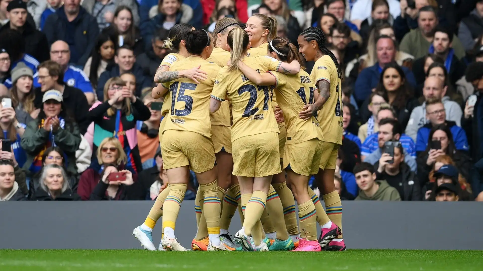 La formazione allenata da Jonatan Giráldez ha vinto contro il Chelsea nella gara di andata delle semifinali di Champions League