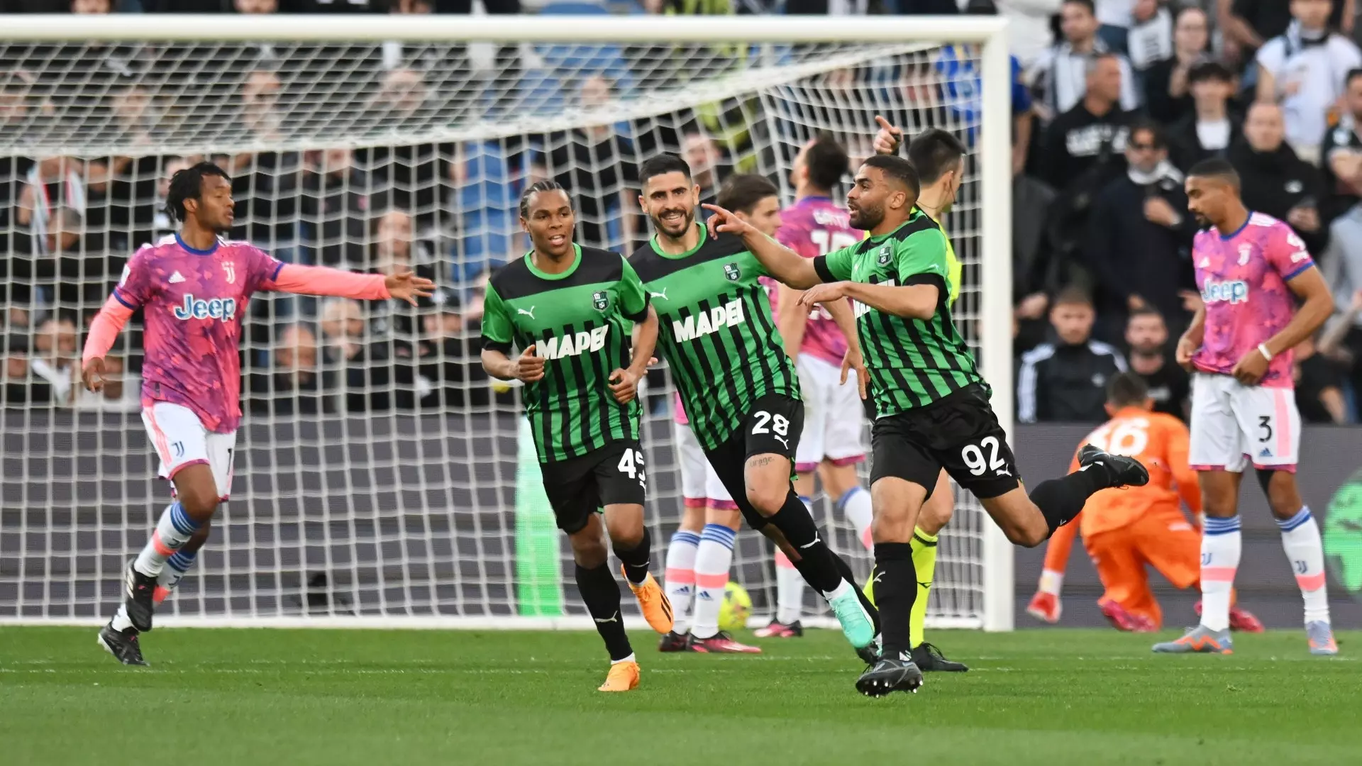 Juventus ancora ko: il Sassuolo vince 1-0, Europa più lontana
