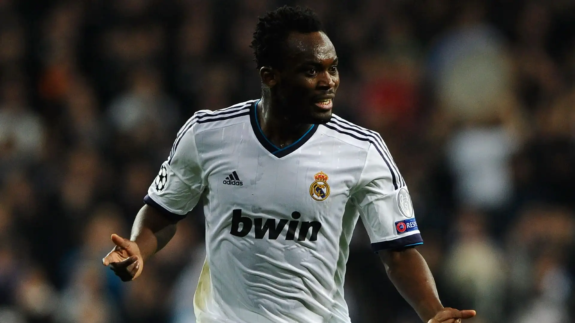 Michael Essien ha vestito la maglia del Real Madrid nella stagione 2012-2013