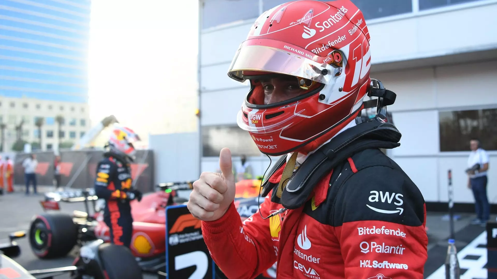 F1 qualifiche Gp Baku: Ferrari e Leclerc in pole, battuto Verstappen