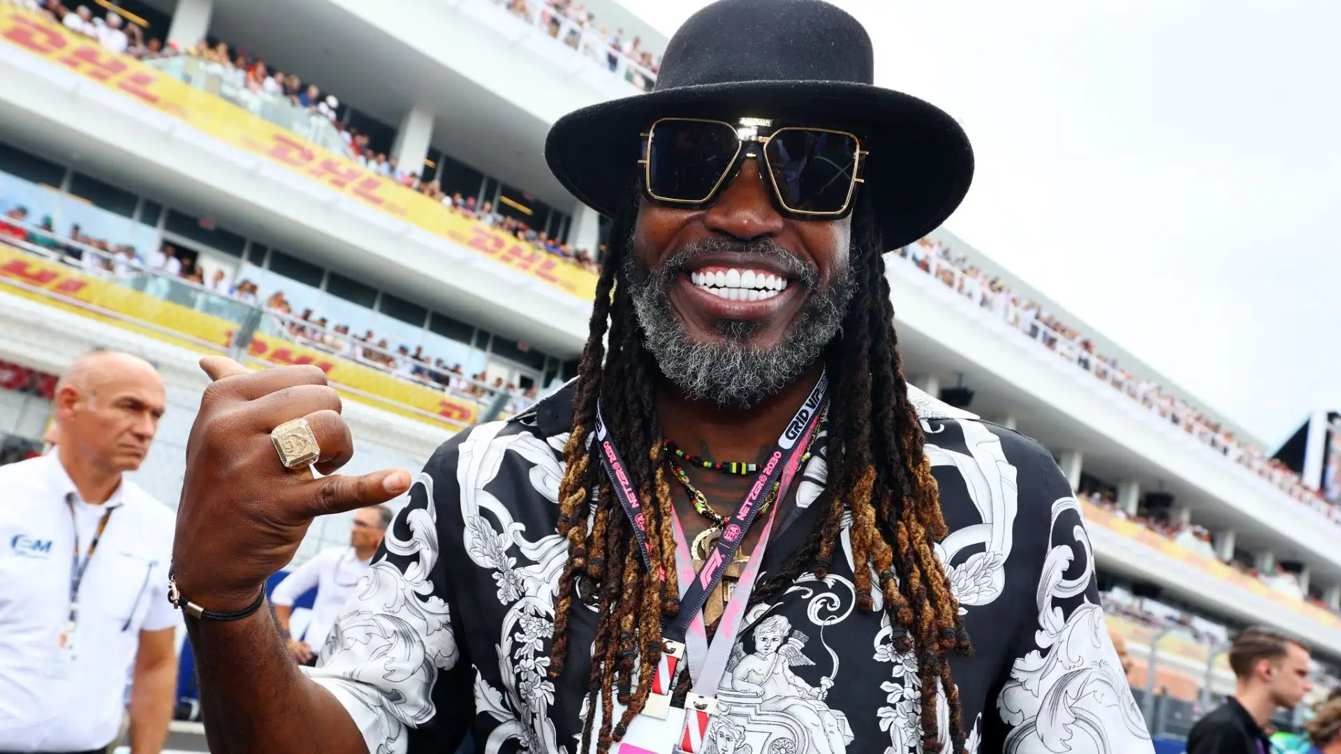 Anche  Chris Gayle, giocatore di cricket, non ha voluto mancare all'evento