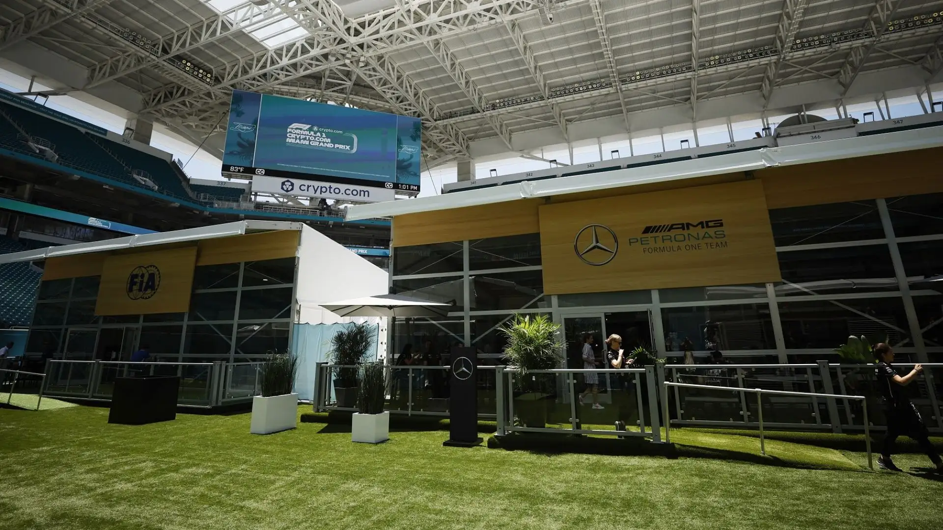 Una scenografia particolare e diversa dal solito per la Formula 1