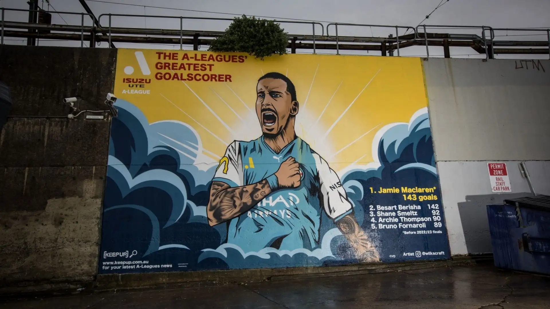 A Melbourne è stato dedicato un murales al campione australiano