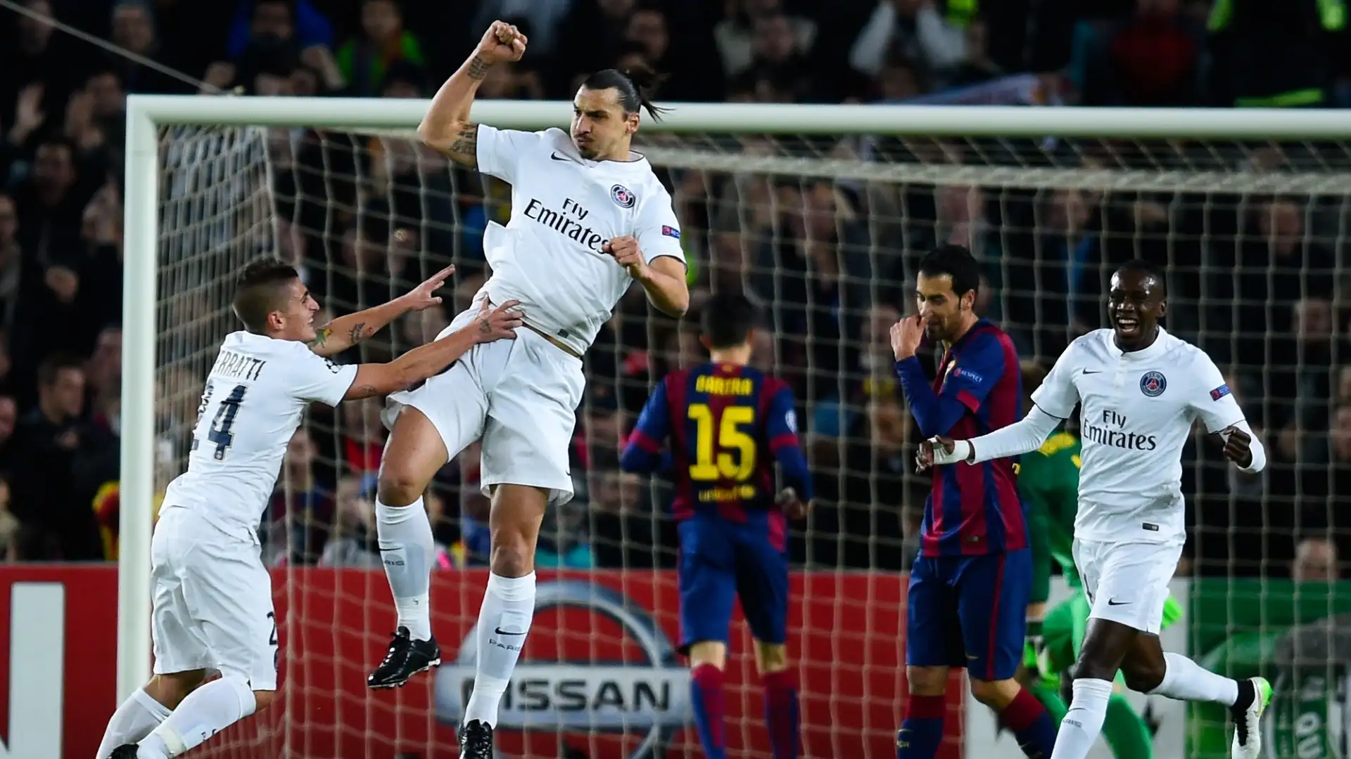 Zlatan Ibrahimovic nel 2014 con la maglia del Psg