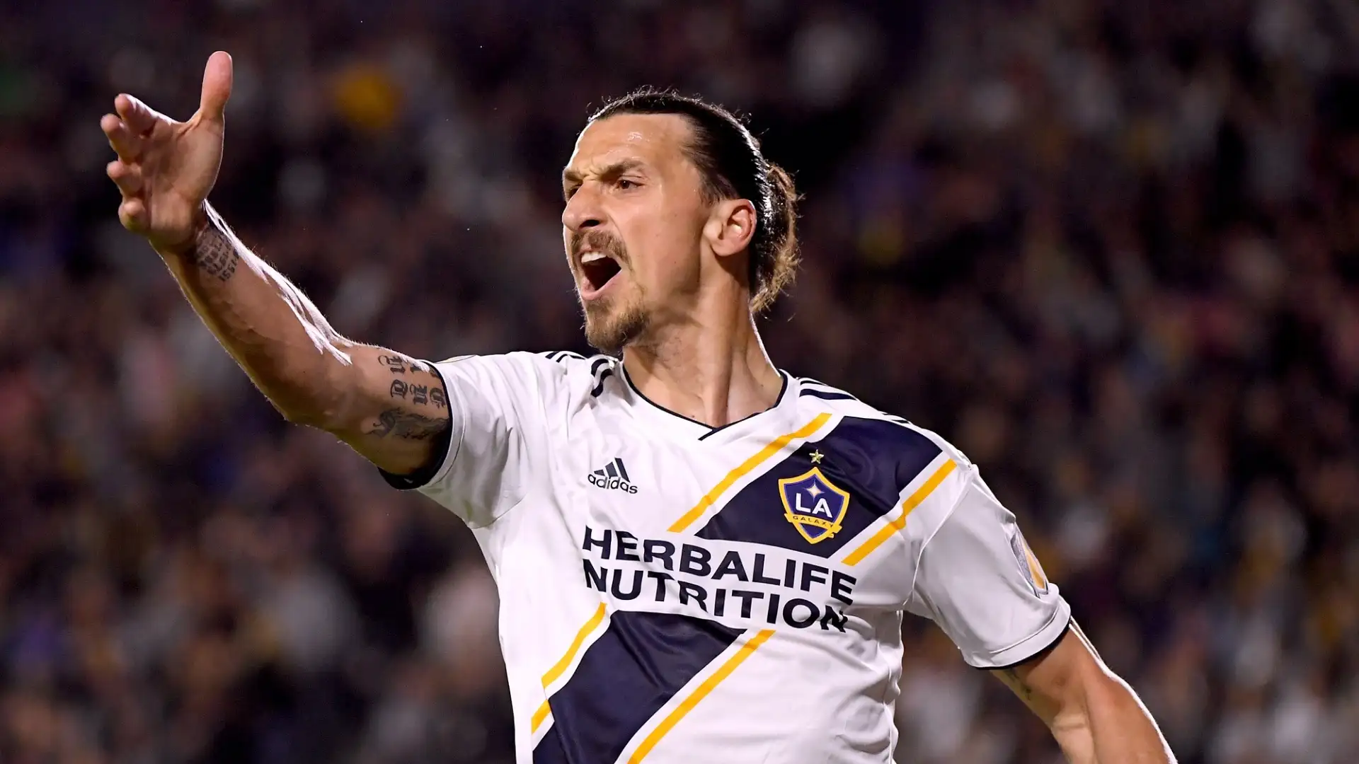Zlatan Ibrahimovic nel 2018 con la maglia dei Los Angeles Galaxy