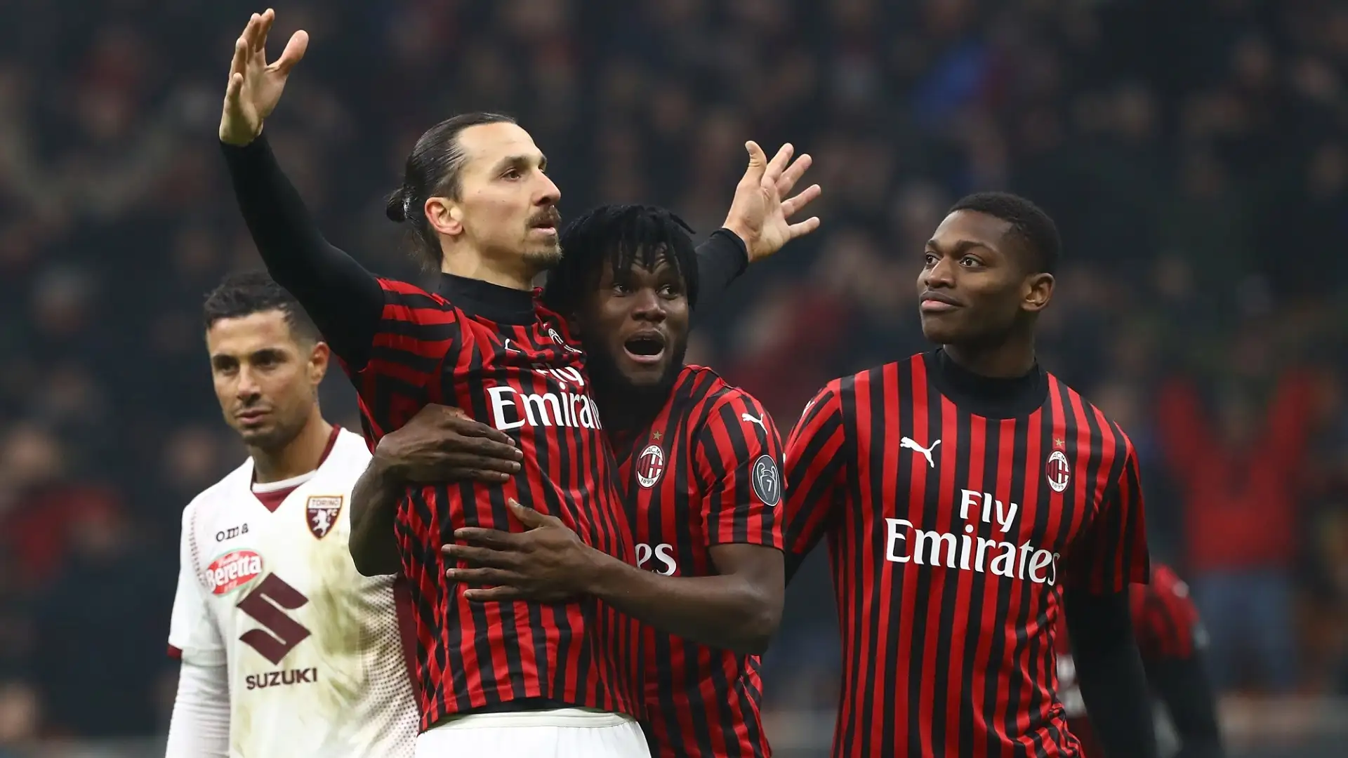Zlatan Ibrahimovic nel 2020 con la maglia del Milan