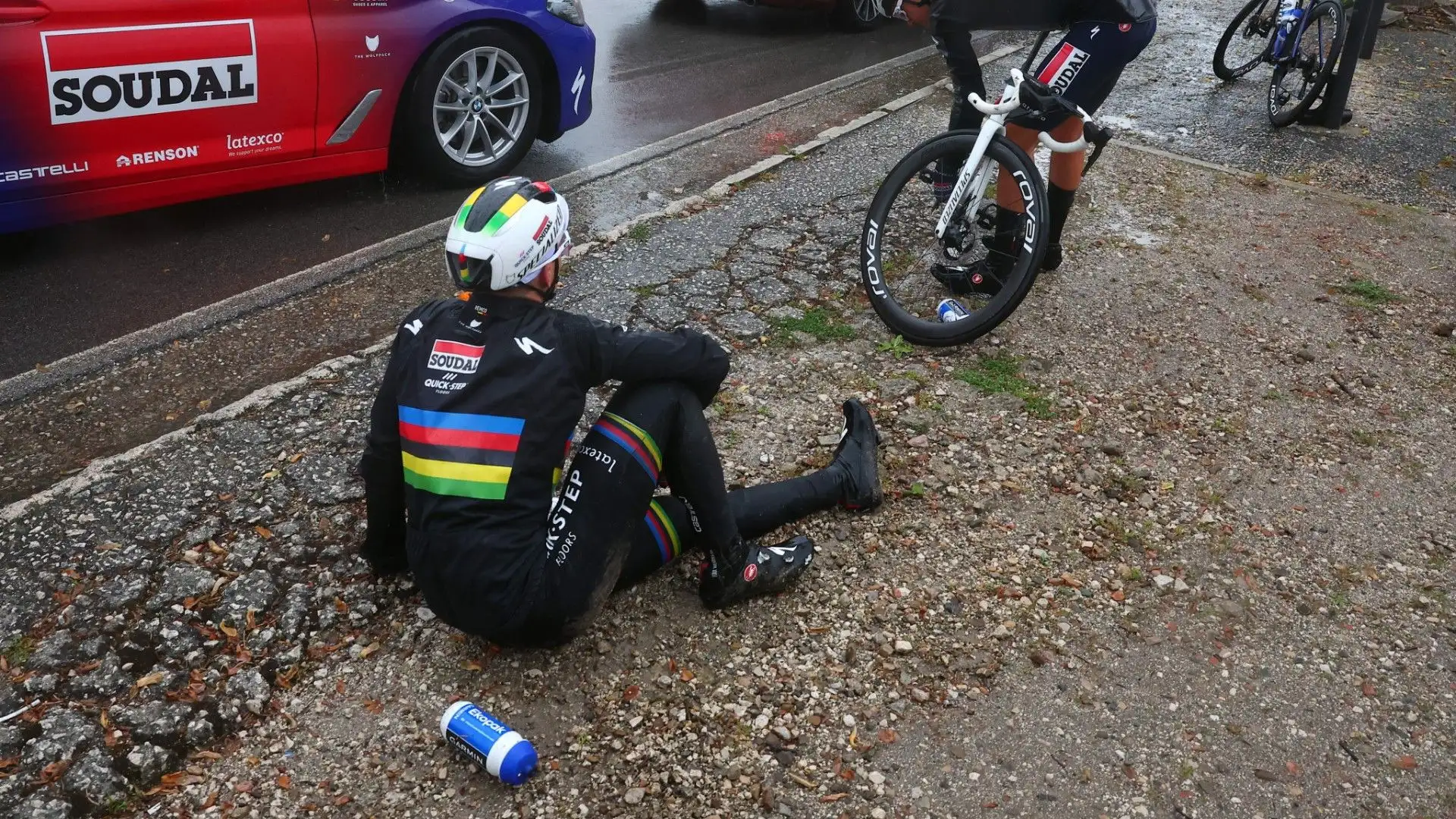 Grande spavento per il corridore belga