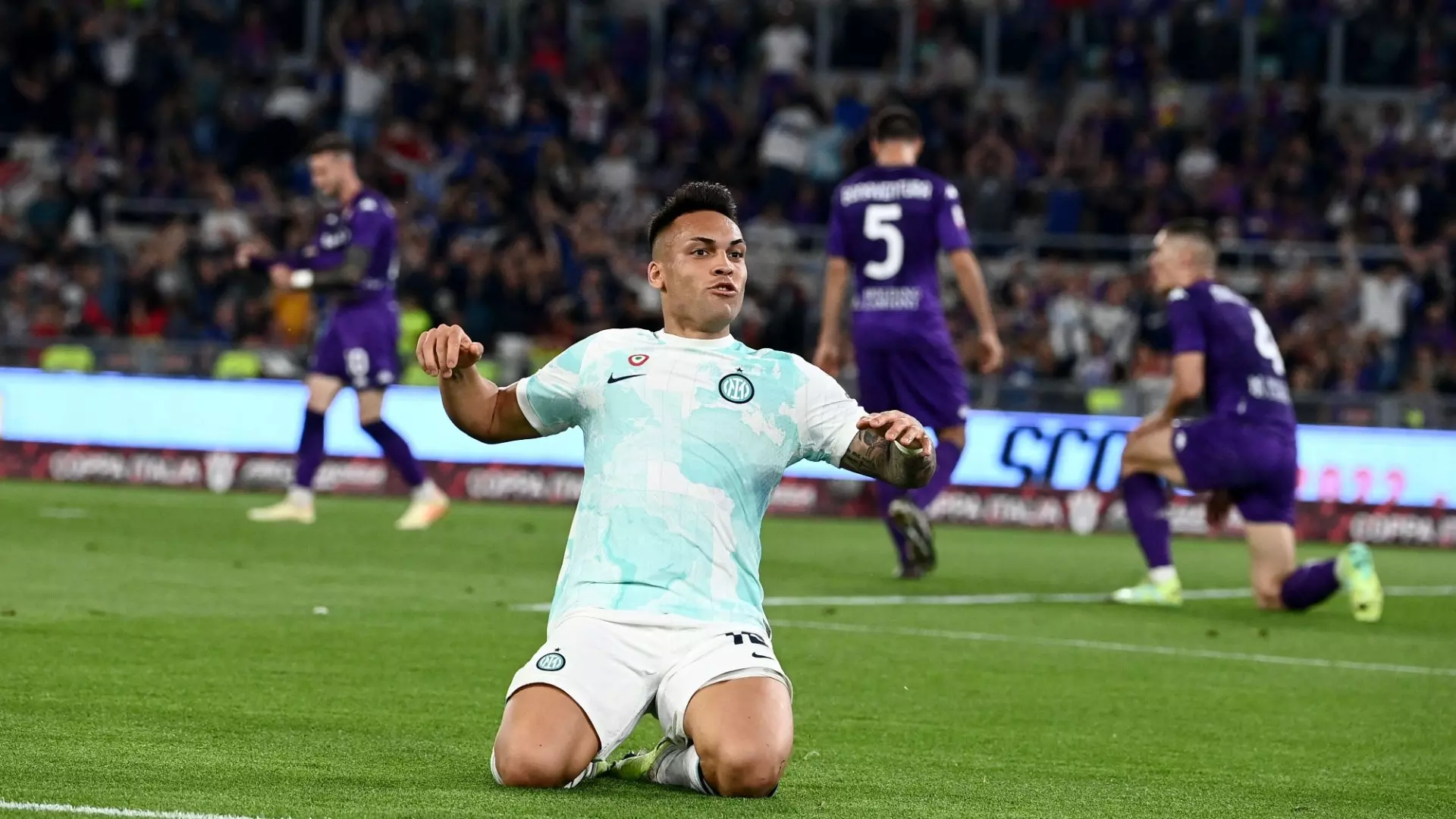 Lautaro Martinez mette in ginocchio la Fiorentina: Coppa Italia all’Inter