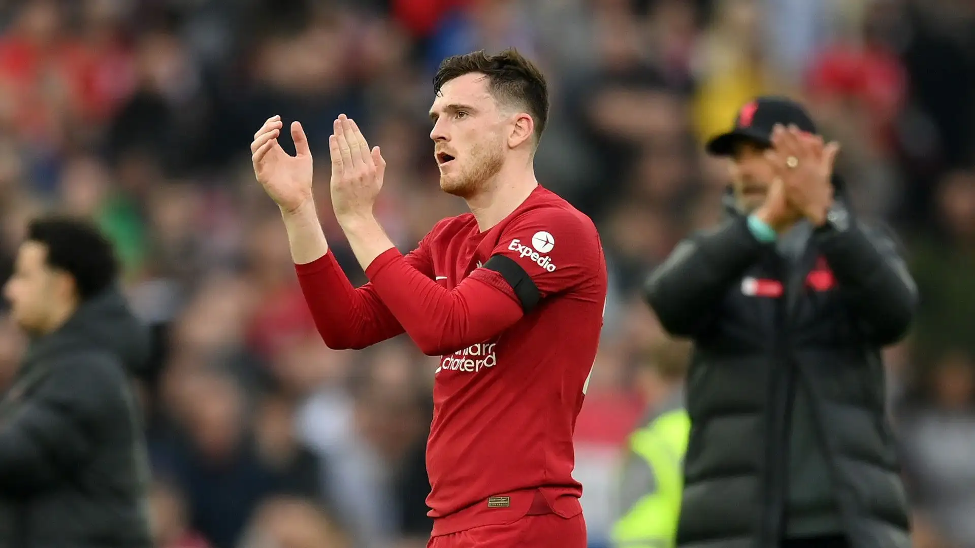 Difensore del Liverpool dal 2017, Andrew Robertson è anche il capitano della squadra inglese