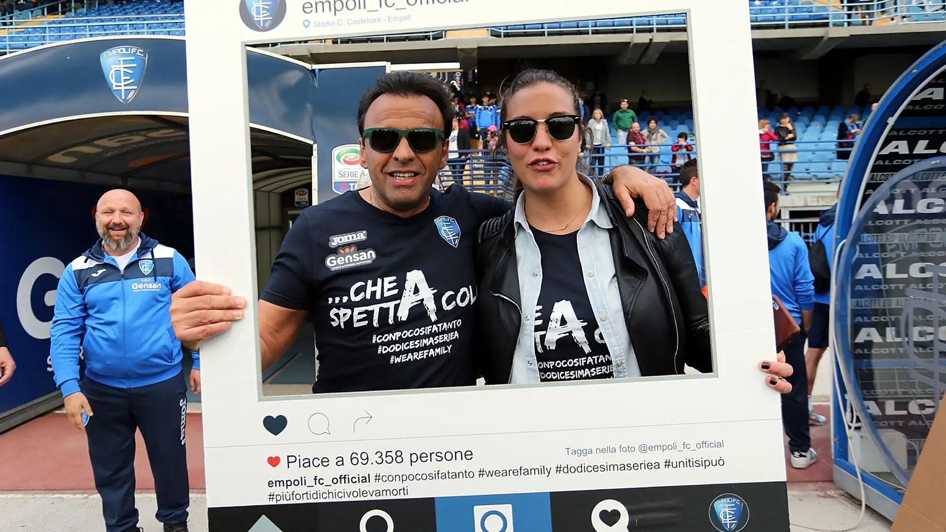 Qui Rebecca in una simpatica immagine con il padre Fabrizio, da moltissimi anni numero 1 dell'Empoli