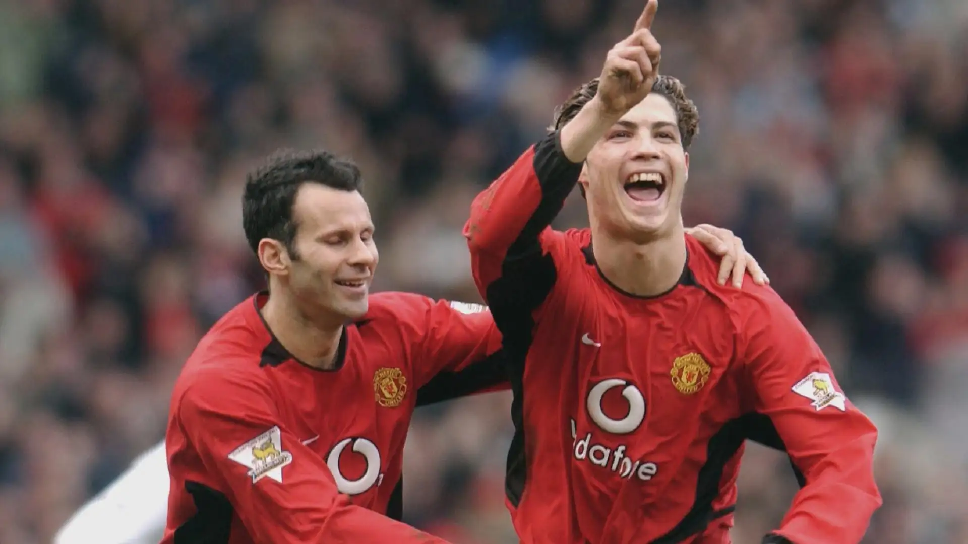 Cristiano Ronaldo nel 2004 con il Manchester United