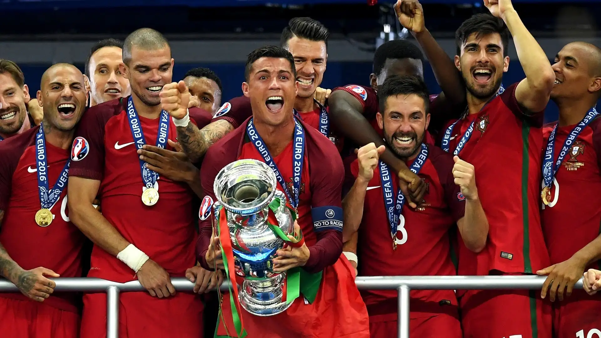 Cristiano Ronaldo nel 2016 con il Portogallo