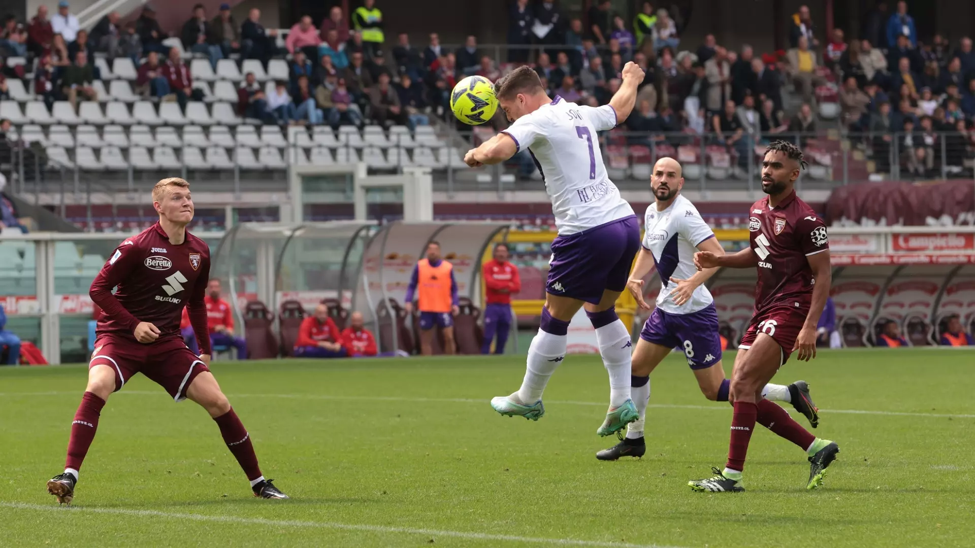 Torino-Fiorentina 1-1: a Jovic risponde Sanabria