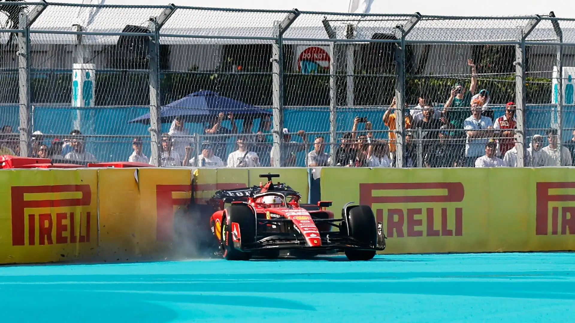 Per fortuna Charles Leclerc non si è fatto male