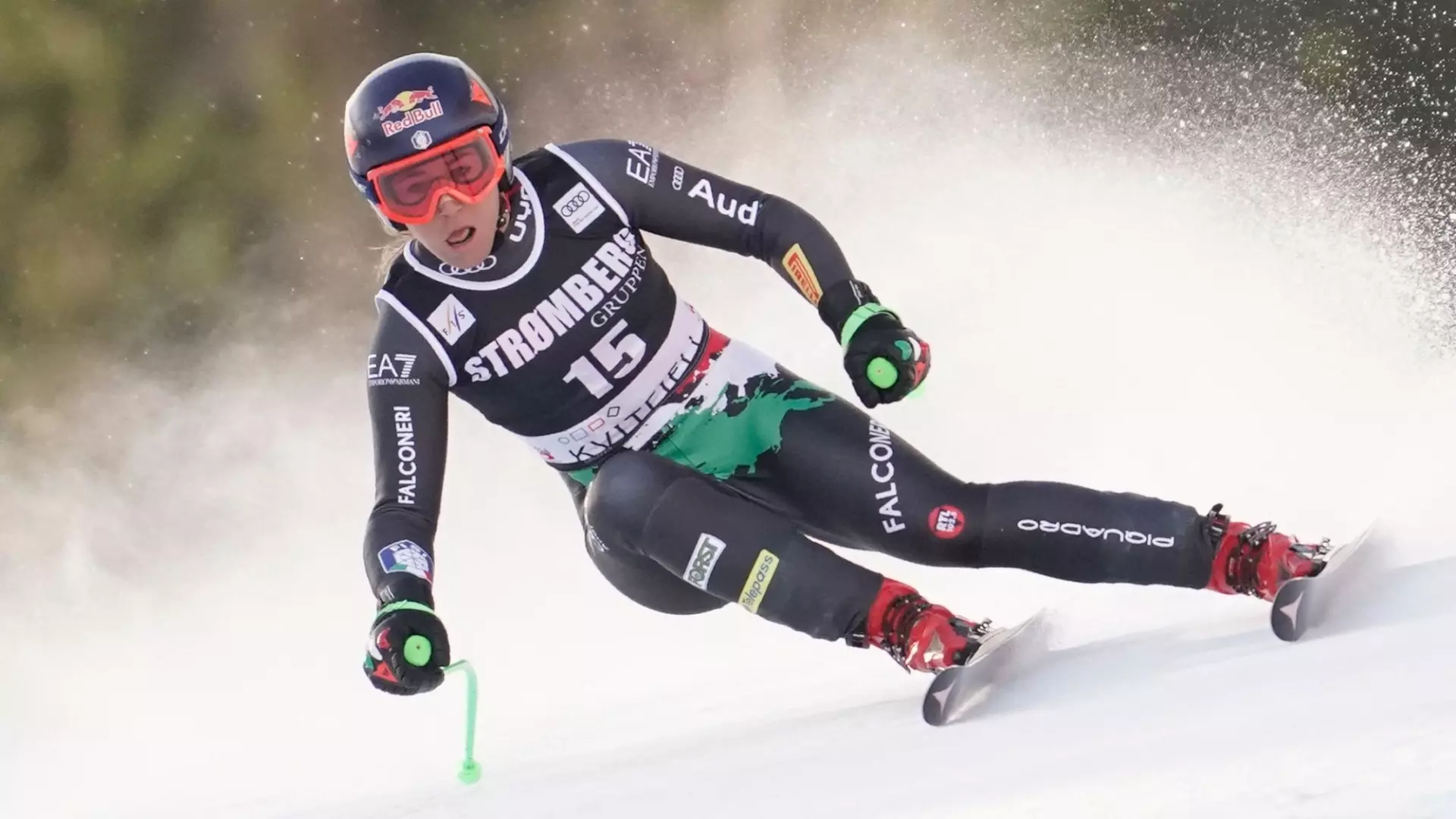 Sofia Goggia, allenamento sugli sci