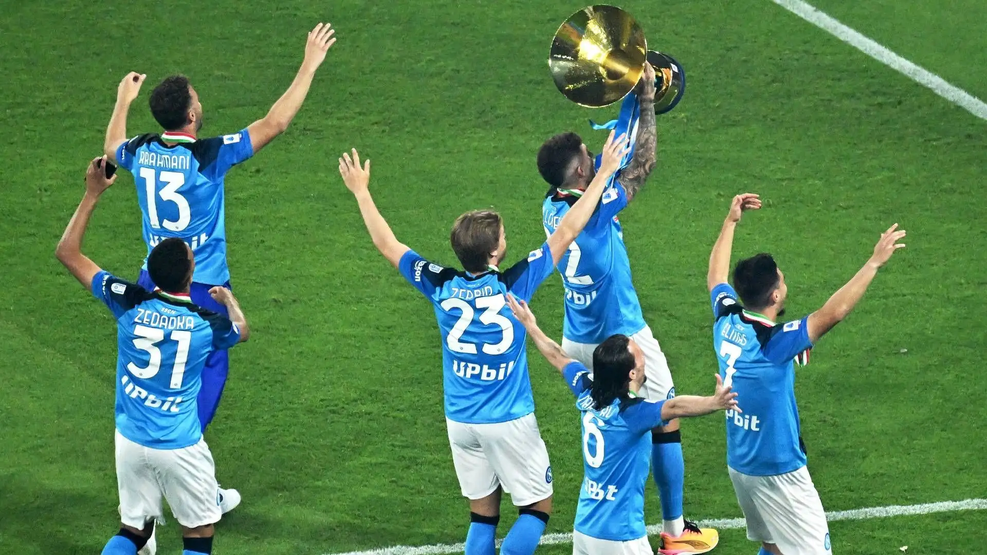 Gli azzurri sono stati premiati al termine della partita contro la Sampdoria