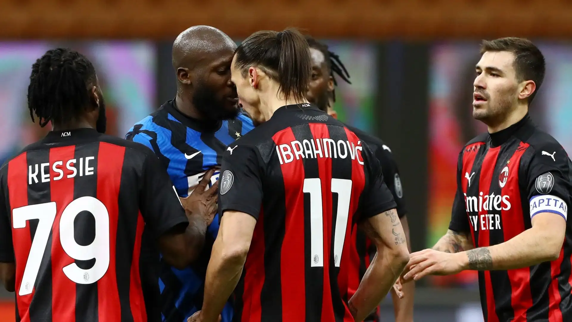 Zlatan Ibrahimovic vs Romelu Lukaku in Inter-Milan del 2021: è recente il testa a testa tra i due giganti nel confronto di Coppa Italia, diventato anche un murale