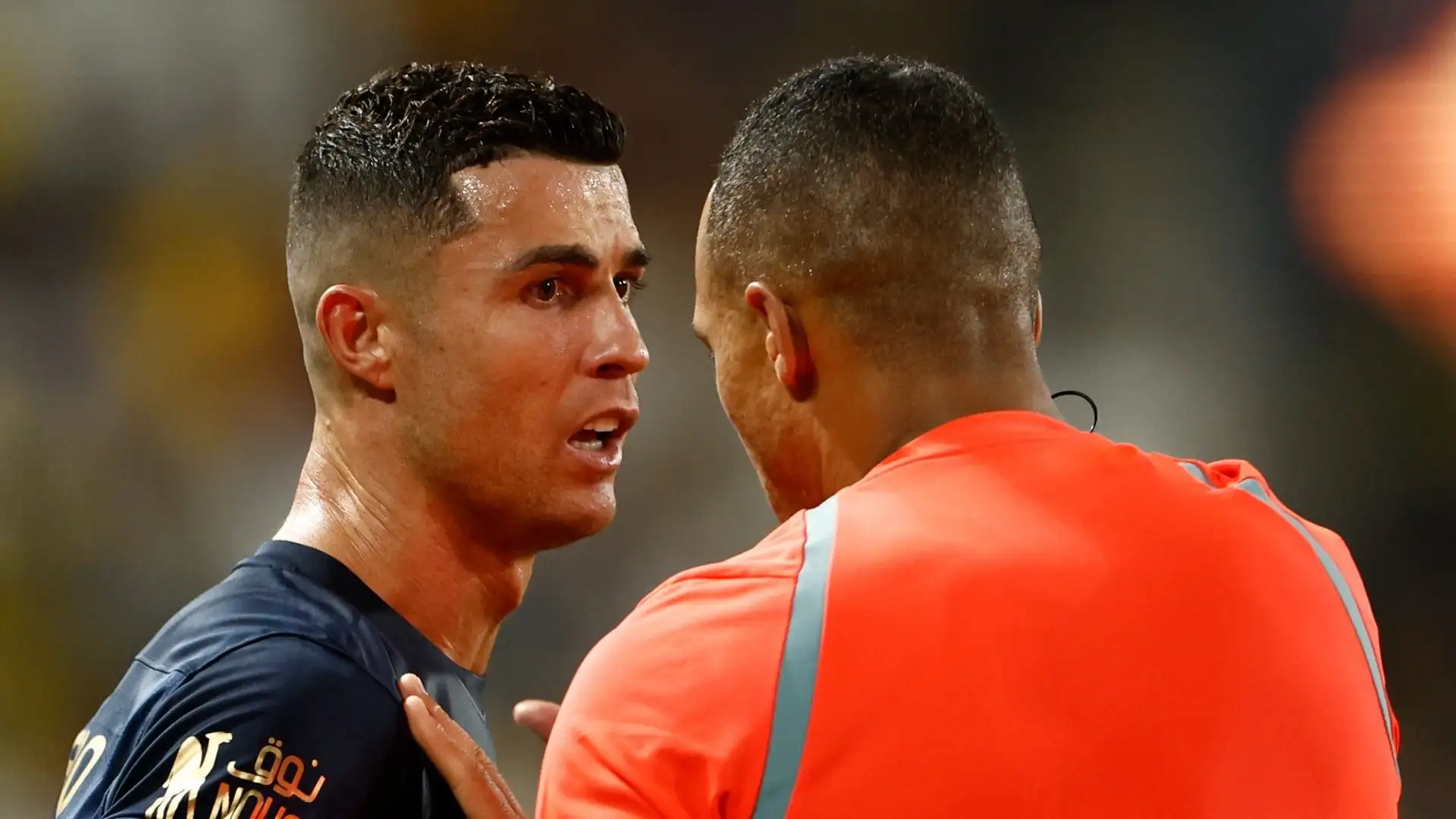 Al minuto 19 CR7 ha segnato di testa ma l'arbitro, dopo un consulto VAR, ha annullato la marcatura
