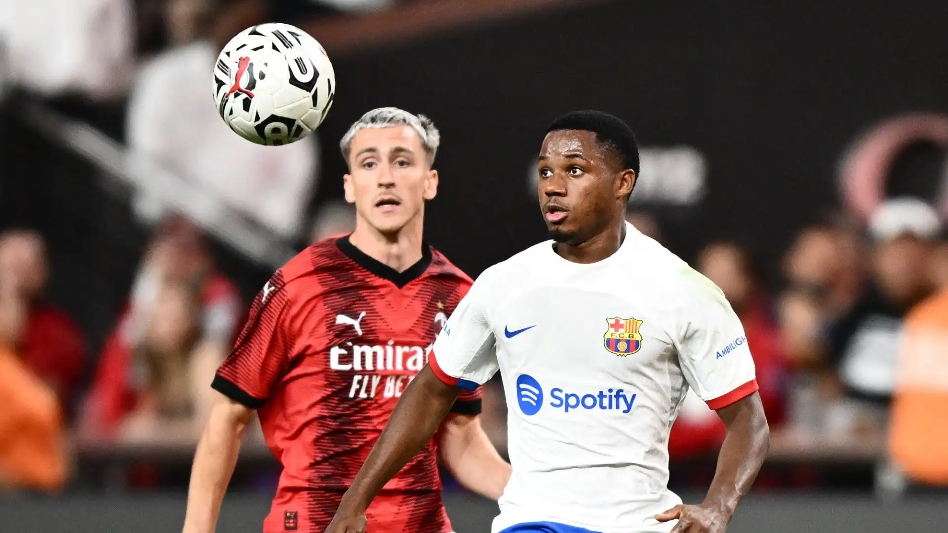 Il 10 del Barcellona ha creato più di qualche problema alla squadra rossonera